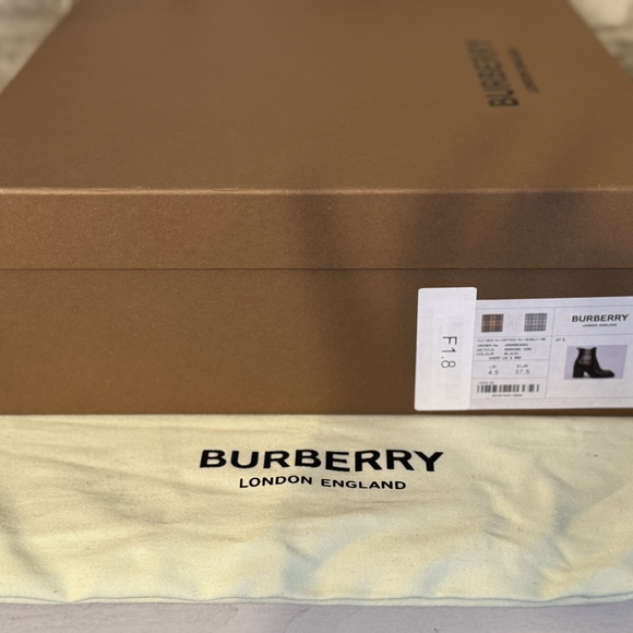 Burberry Black Leather Ankle Boots - Picture 6 of 7